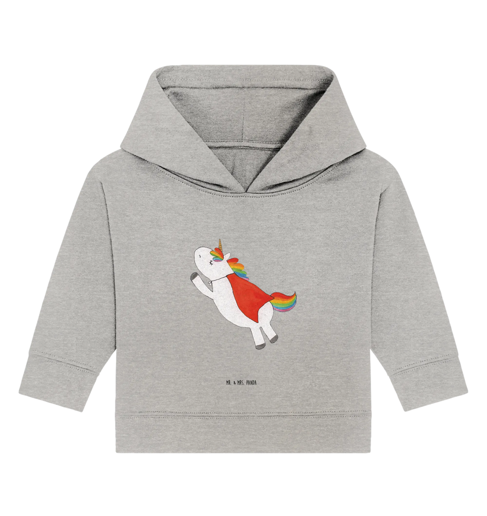 Organic Baby Hoodie Einhorn Super Baby Kapuzenshirt, Baby Kapuzensweatshirt, Baby Hoodie, Baby Pullover, Einhorn, Einhörner, Einhorn Deko, Pegasus, Unicorn, Traummann, Superheld, Held, Freundin, Geschenk, Girl, Mädchen