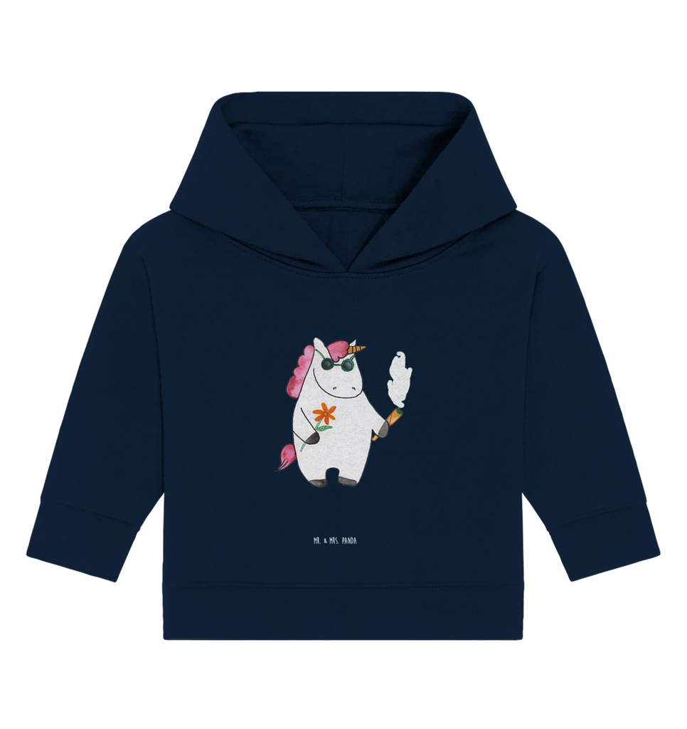 Organic Baby Hoodie Einhorn Woodstock Baby Kapuzenshirt, Baby Kapuzensweatshirt, Baby Hoodie, Baby Pullover, Einhorn, Einhörner, Einhorn Deko, Pegasus, Unicorn, Kiffen, Joint, Zigarette, Alkohol, Party, Spaß. lustig, witzig, Woodstock