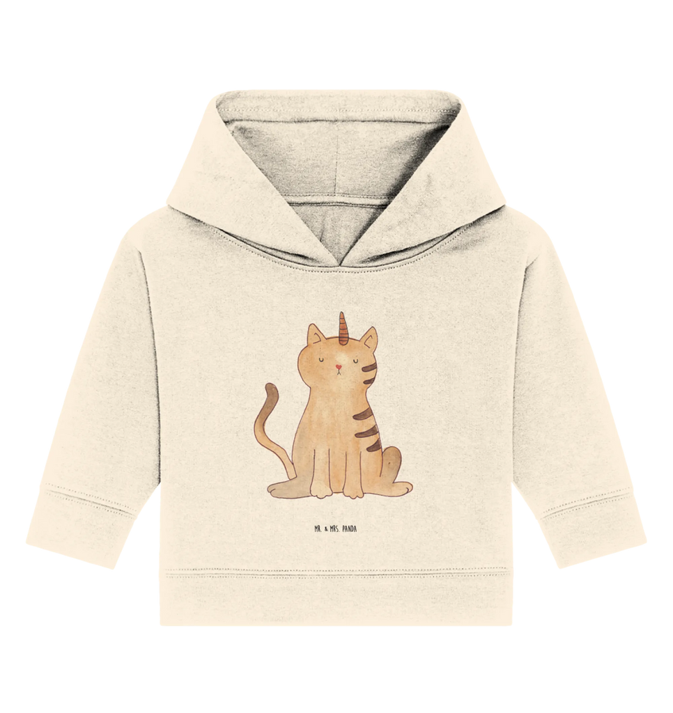 Organic Baby Hoodie Einhorn Katze Baby Kapuzenshirt, Baby Kapuzensweatshirt, Baby Hoodie, Baby Pullover, Einhorn, Einhörner, Einhorn Deko, Pegasus, Unicorn, Katzer, Mieze, Regenbogen, Glitzer, Einhornpower, Erwachsenwerden, Katze, Katzenhorn, Einhornkatze, Kittyhorn