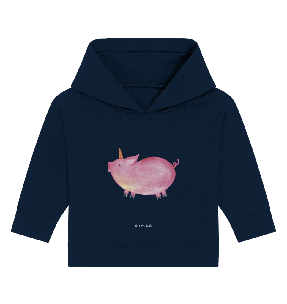 Organic Baby Hoodie Einhorn Schwein Baby Kapuzenshirt, Baby Kapuzensweatshirt, Baby Hoodie, Baby Pullover, Einhorn, Einhörner, Einhorn Deko, Pegasus, Unicorn, Party, Spaß, Schwein, Schweinhorn, Bauer, witzig. lustig, Spruch, geschenk, Pig, Piggy, funny, english, englisch