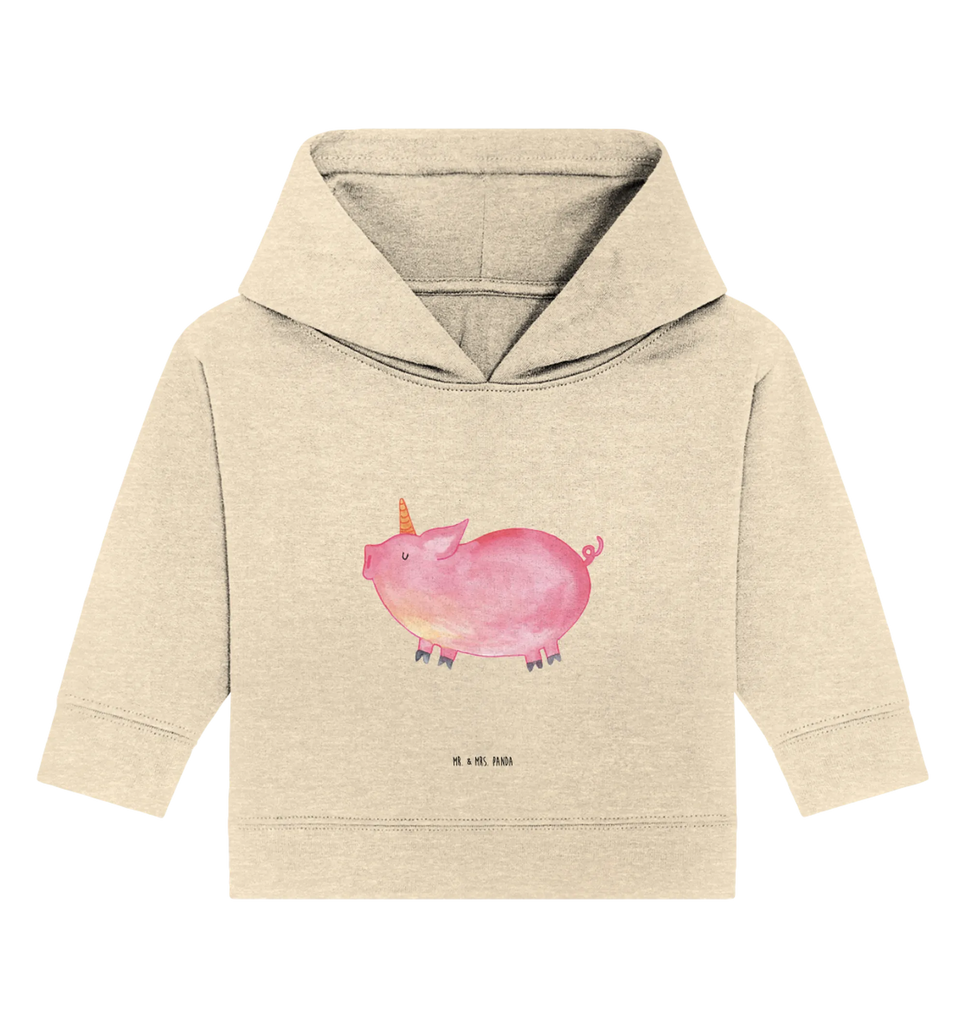 Organic Baby Hoodie Einhorn Schwein Baby Kapuzenshirt, Baby Kapuzensweatshirt, Baby Hoodie, Baby Pullover, Einhorn, Einhörner, Einhorn Deko, Pegasus, Unicorn, Party, Spaß, Schwein, Schweinhorn, Bauer, witzig. lustig, Spruch, geschenk, Pig, Piggy, funny, english, englisch