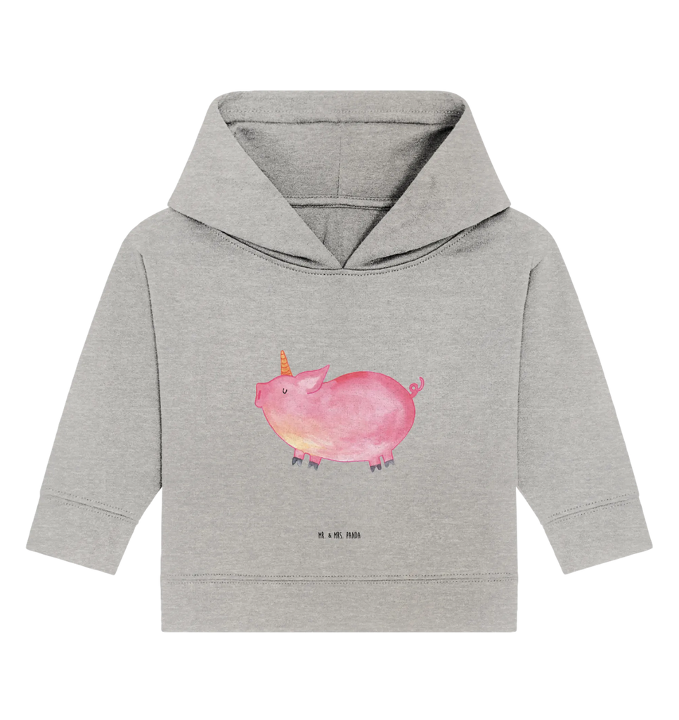 Organic Baby Hoodie Einhorn Schwein Baby Kapuzenshirt, Baby Kapuzensweatshirt, Baby Hoodie, Baby Pullover, Einhorn, Einhörner, Einhorn Deko, Pegasus, Unicorn, Party, Spaß, Schwein, Schweinhorn, Bauer, witzig. lustig, Spruch, geschenk, Pig, Piggy, funny, english, englisch