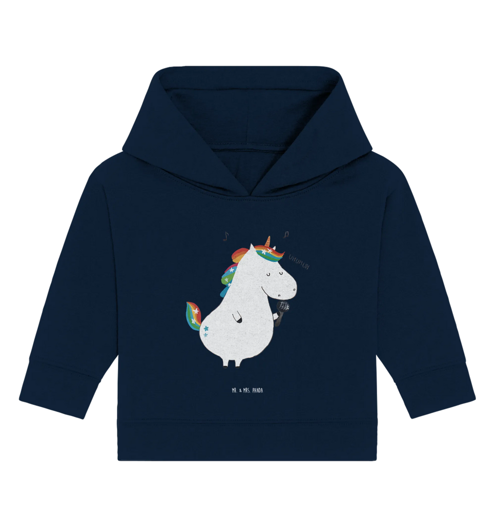 Organic Baby Hoodie Einhorn Sänger Baby Kapuzenshirt, Baby Kapuzensweatshirt, Baby Hoodie, Baby Pullover, Einhorn, Einhörner, Einhorn Deko, Pegasus, Unicorn, Glitzer, Konfetti, Party, Geburtstag, Feier, Fest, Disco, Sängerin, Sänger, Freundin