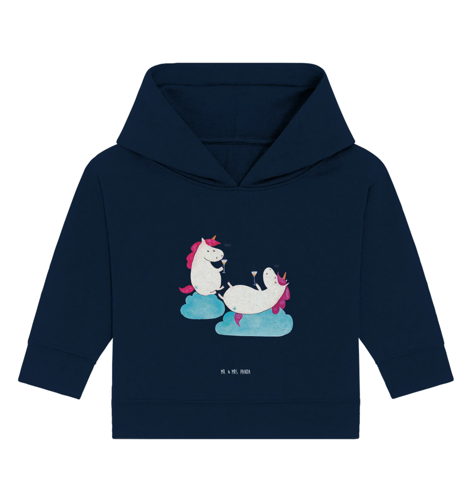 Organic Baby Hoodie Einhorn Sekt Baby Kapuzenshirt, Baby Kapuzensweatshirt, Baby Hoodie, Baby Pullover, Einhorn, Einhörner, Einhorn Deko, Pegasus, Unicorn, Freundinnen, Freundin, BFF, Sekt, Mädelsabend, Spaß, Party, Korken, Anstoßen, Beste