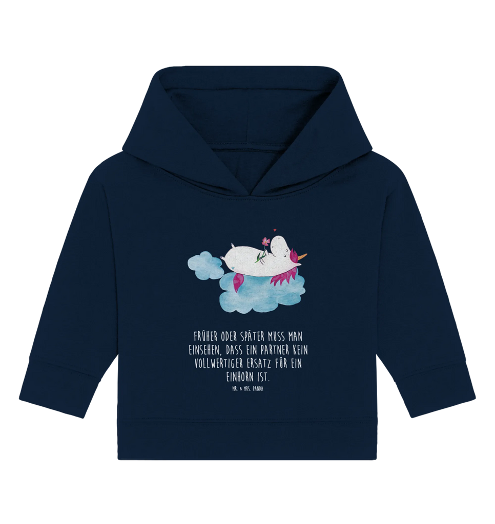 Organic Baby Hoodie Einhorn Verliebt Baby Kapuzenshirt, Baby Kapuzensweatshirt, Baby Hoodie, Baby Pullover, Einhorn, Einhörner, Einhorn Deko, Unicorn, verliebt, Liebe, Liebesbeweis, Freundin, Wolke