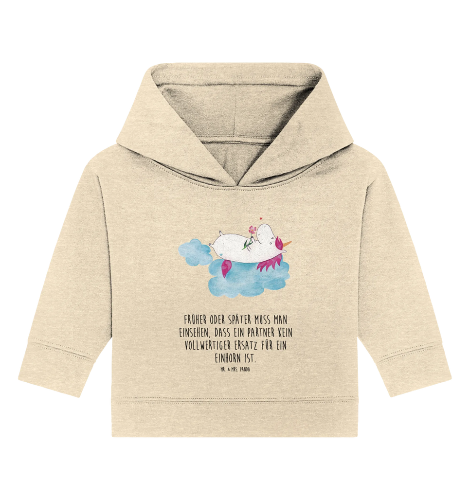 Organic Baby Hoodie Einhorn Verliebt Baby Kapuzenshirt, Baby Kapuzensweatshirt, Baby Hoodie, Baby Pullover, Einhorn, Einhörner, Einhorn Deko, Unicorn, verliebt, Liebe, Liebesbeweis, Freundin, Wolke