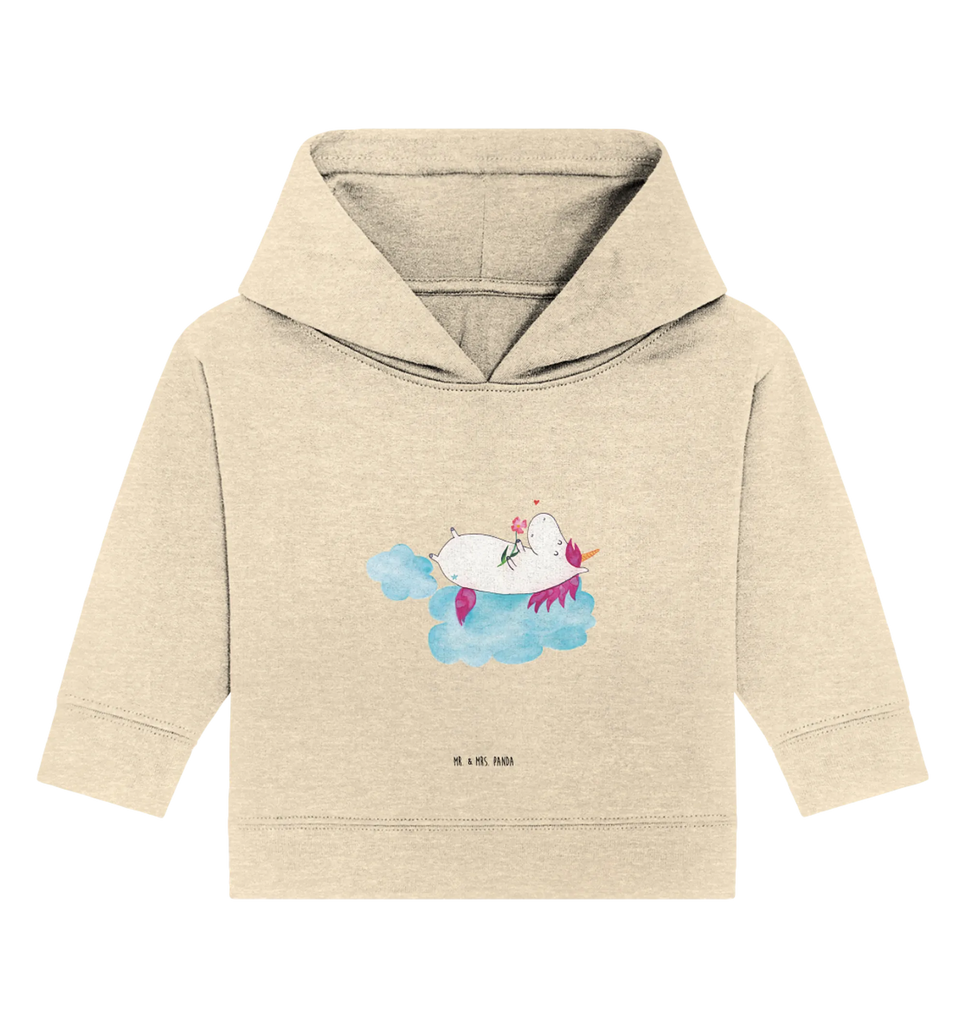 Organic Baby Hoodie Einhorn Verliebt Baby Kapuzenshirt, Baby Kapuzensweatshirt, Baby Hoodie, Baby Pullover, Einhorn, Einhörner, Einhorn Deko, Unicorn, verliebt, Liebe, Liebesbeweis, Freundin, Wolke