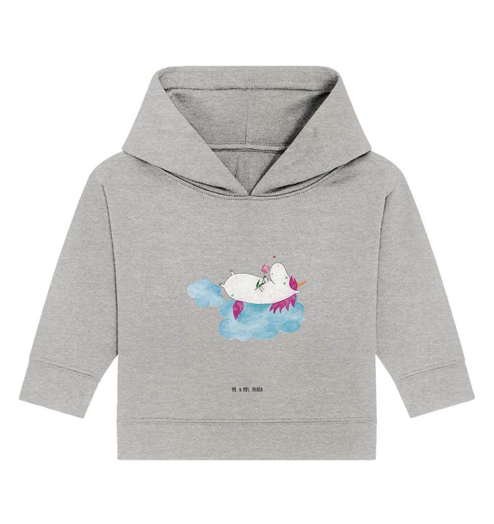 Organic Baby Hoodie Einhorn Verliebt Baby Kapuzenshirt, Baby Kapuzensweatshirt, Baby Hoodie, Baby Pullover, Einhorn, Einhörner, Einhorn Deko, Pegasus, Unicorn, verliebt, Liebe, Liebesbeweis, Freundin, Wolke