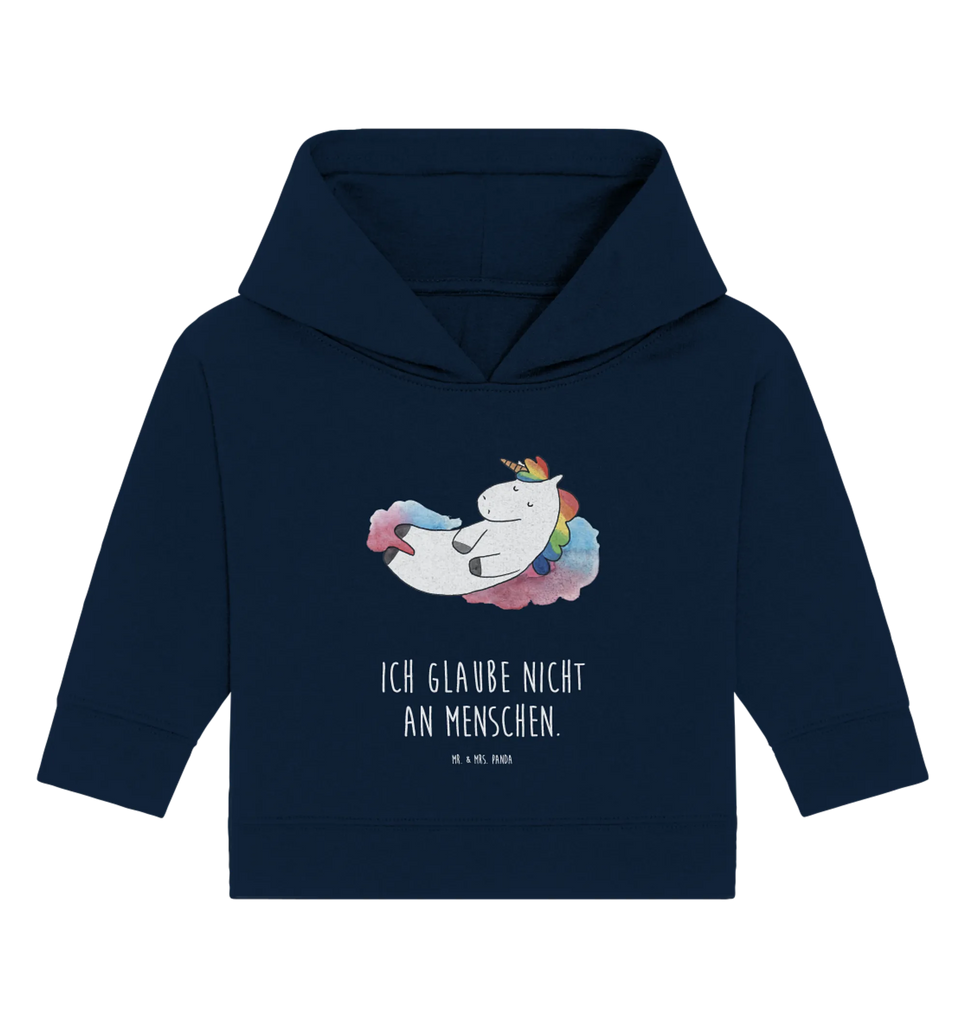 Organic Baby Hoodie Einhorn Wolke 7 Baby Kapuzenshirt, Baby Kapuzensweatshirt, Baby Hoodie, Baby Pullover, Einhorn, Einhörner, Einhorn Deko, Pegasus, Unicorn, verliebt, Menschen, witzig, lustig, Geschenk, Glaube, Realität, Lächeln