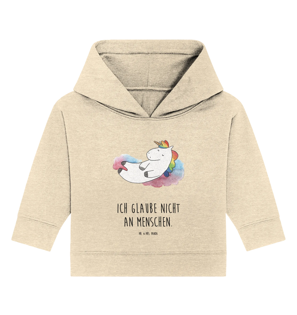 Organic Baby Hoodie Einhorn Wolke 7 Baby Kapuzenshirt, Baby Kapuzensweatshirt, Baby Hoodie, Baby Pullover, Einhorn, Einhörner, Einhorn Deko, Pegasus, Unicorn, verliebt, Menschen, witzig, lustig, Geschenk, Glaube, Realität, Lächeln