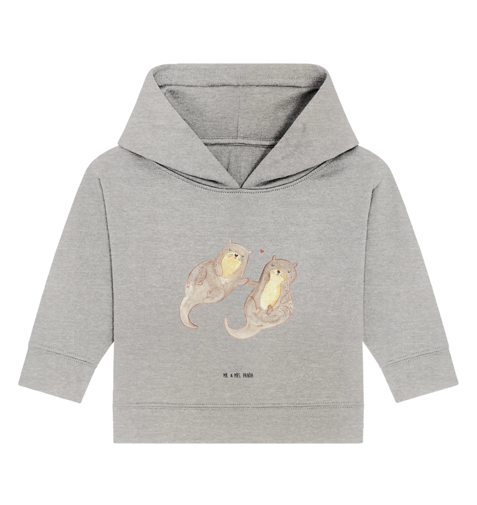 Organic Baby Hoodie Otter Hände halten Baby Kapuzenshirt, Baby Kapuzensweatshirt, Baby Hoodie, Baby Pullover, Otter, Fischotter, Seeotter, Otter Seeotter See Otter