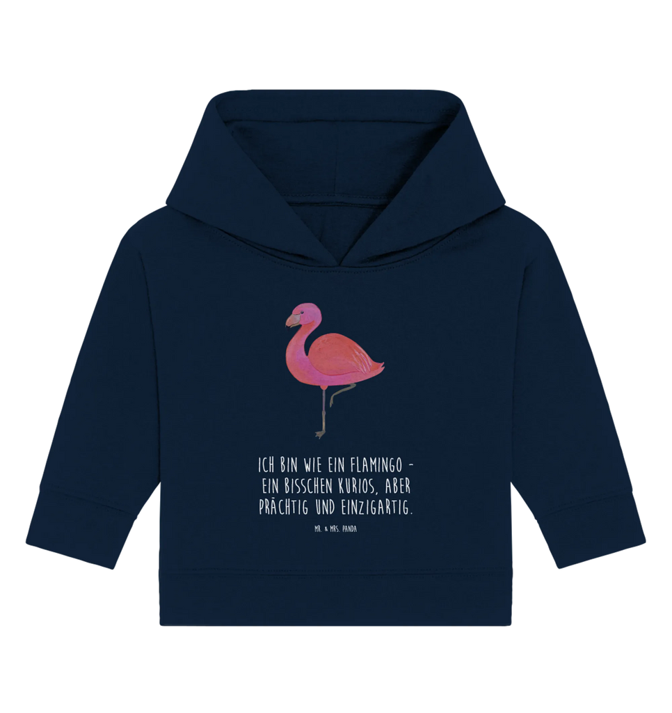 Organic Baby Hoodie Flamingo Classic Baby Kapuzenshirt, Baby Kapuzensweatshirt, Baby Hoodie, Baby Pullover, Flamingo, Einzigartig, Selbstliebe, Stolz, ich, für mich, Spruch, Freundin, Freundinnen, Außenseiter, Sohn, Tochter, Geschwister