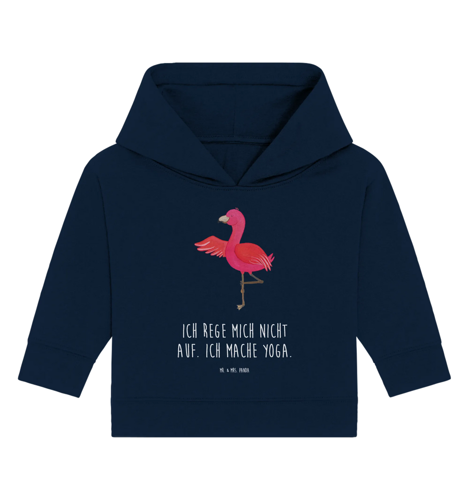 Organic Baby Hoodie Flamingo Yoga Baby Kapuzenshirt, Baby Kapuzensweatshirt, Baby Hoodie, Baby Pullover, Flamingo, Vogel, Yoga, Namaste, Achtsamkeit, Yoga-Übung, Entspannung, Ärger, Aufregen, Tiefenentspannung