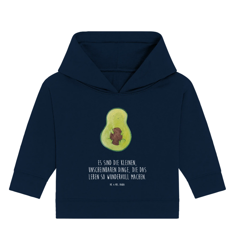 Organic Baby Hoodie Avocado Kern Baby Kapuzenshirt, Baby Kapuzensweatshirt, Baby Hoodie, Baby Pullover, Avocado, Veggie, Vegan, Gesund, Avokado, Avocadokern, Kern, Pflanze, Spruch Leben