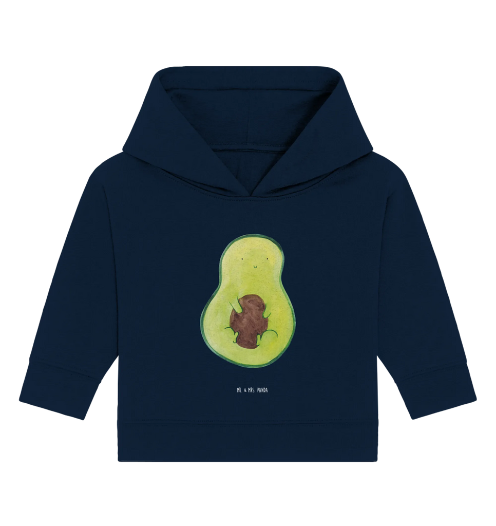 Organic Baby Hoodie Avocado Kern Baby Kapuzenshirt, Baby Kapuzensweatshirt, Baby Hoodie, Baby Pullover, Avocado, Veggie, Vegan, Gesund, Avokado, Avocadokern, Kern, Pflanze, Spruch Leben