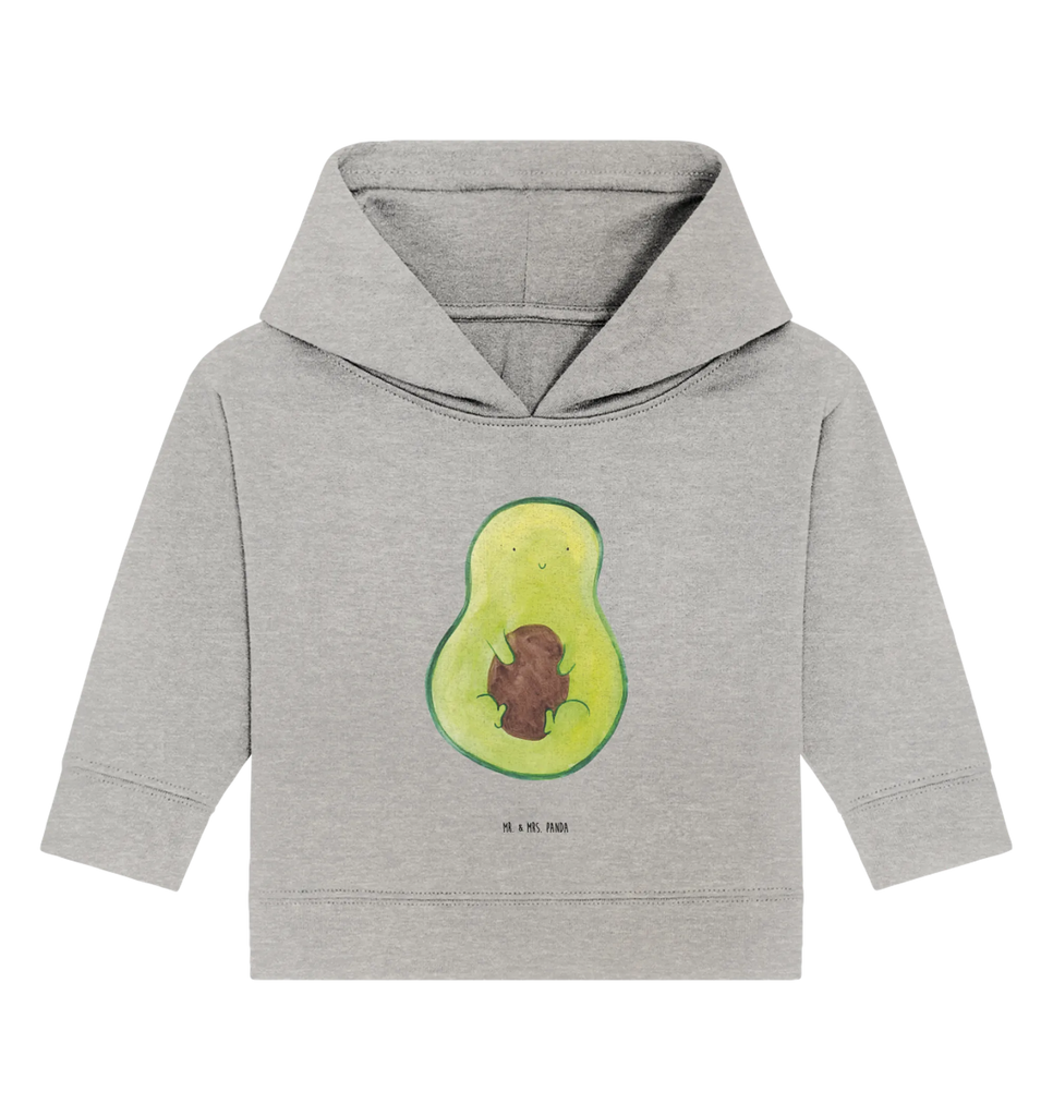 Organic Baby Hoodie Avocado Kern Baby Kapuzenshirt, Baby Kapuzensweatshirt, Baby Hoodie, Baby Pullover, Avocado, Veggie, Vegan, Gesund, Avokado, Avocadokern, Kern, Pflanze, Spruch Leben