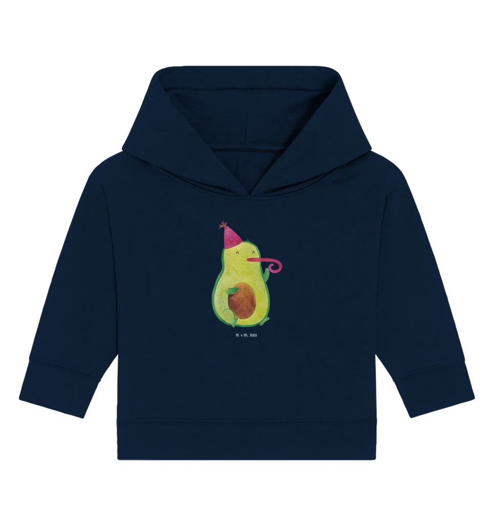 Organic Baby Hoodie Avocado Feier Baby Kapuzenshirt, Baby Kapuzensweatshirt, Baby Hoodie, Baby Pullover, Avocado, Veggie, Vegan, Gesund, Party, Feierlichkeit, Feier, Fete, Geburtstag, Gute Laune, Tröte