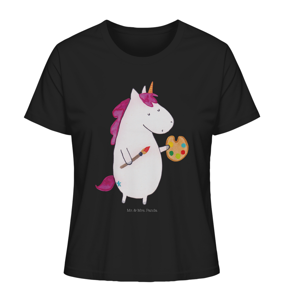 Shirt Damen Einhorn Künstler T-Shirt, Shirt, Tshirt, Lustiges T-Shirt, T-Shirt mit Spruch, Party, Junggesellenabschied, Jubiläum, Geburstag, Herrn, Damen, Männer, Frauen, Schlafshirt, Nachthemd, Sprüche, Einhorn, Einhörner, Einhorn Deko, Pegasus, Unicorn, Englisch, Künstler, Artist, Malen, Zeichnen, Welt, Farbe, Stift, Pinsel, Geschenk, Maler