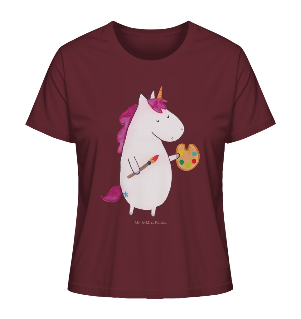 Shirt Damen Einhorn Künstler T-Shirt, Shirt, Tshirt, Lustiges T-Shirt, T-Shirt mit Spruch, Party, Junggesellenabschied, Jubiläum, Geburstag, Herrn, Damen, Männer, Frauen, Schlafshirt, Nachthemd, Sprüche, Einhorn, Einhörner, Einhorn Deko, Pegasus, Unicorn, Englisch, Künstler, Artist, Malen, Zeichnen, Welt, Farbe, Stift, Pinsel, Geschenk, Maler