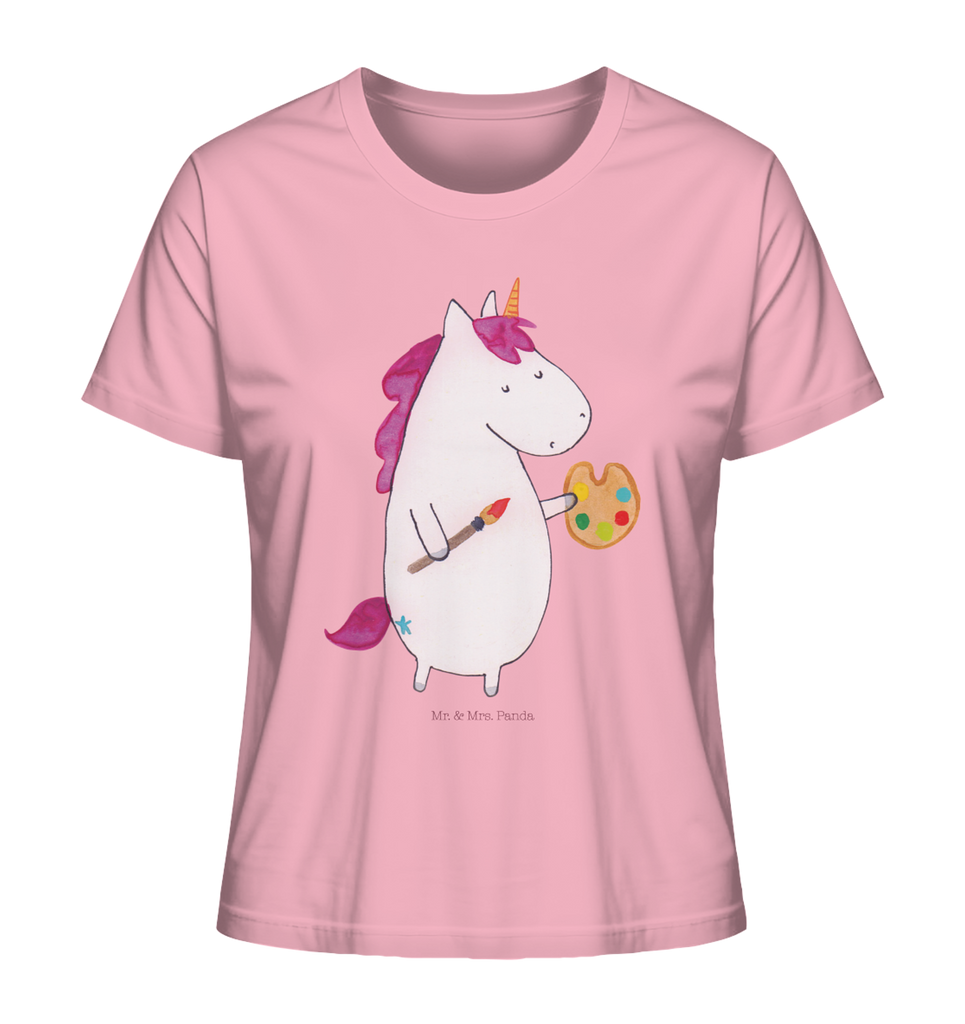 Shirt Damen Einhorn Künstler T-Shirt, Shirt, Tshirt, Lustiges T-Shirt, T-Shirt mit Spruch, Party, Junggesellenabschied, Jubiläum, Geburstag, Herrn, Damen, Männer, Frauen, Schlafshirt, Nachthemd, Sprüche, Einhorn, Einhörner, Einhorn Deko, Pegasus, Unicorn, Englisch, Künstler, Artist, Malen, Zeichnen, Welt, Farbe, Stift, Pinsel, Geschenk, Maler