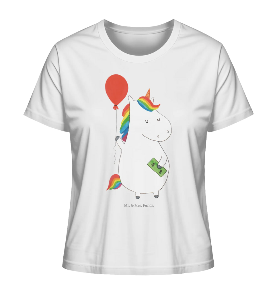 Shirt Damen Einhorn Luftballon T-Shirt, Shirt, Tshirt, Lustiges T-Shirt, T-Shirt mit Spruch, Party, Junggesellenabschied, Jubiläum, Geburstag, Herrn, Damen, Männer, Frauen, Schlafshirt, Nachthemd, Sprüche, Einhorn, Einhörner, Einhorn Deko, Unicorn, Luftballon, Geld, Lebenslust, Freude, Geschenk, Freundin