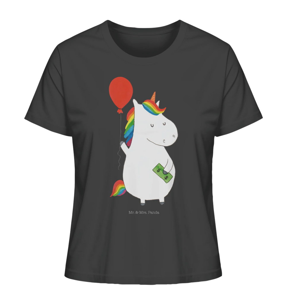 Shirt Damen Einhorn Luftballon T-Shirt, Shirt, Tshirt, Lustiges T-Shirt, T-Shirt mit Spruch, Party, Junggesellenabschied, Jubiläum, Geburstag, Herrn, Damen, Männer, Frauen, Schlafshirt, Nachthemd, Sprüche, Einhorn, Einhörner, Einhorn Deko, Unicorn, Luftballon, Geld, Lebenslust, Freude, Geschenk, Freundin