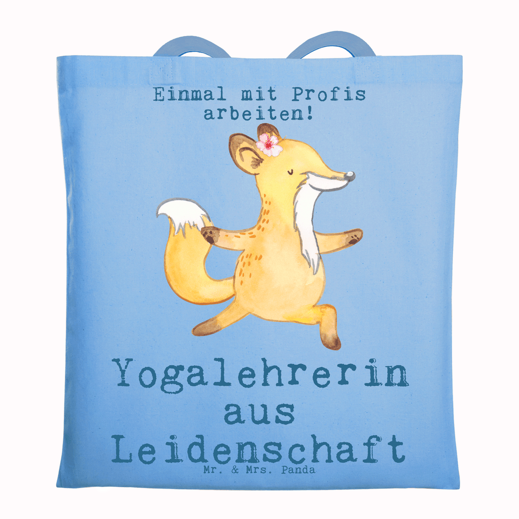 Tragetasche Yogalehrerin aus Leidenschaft Beuteltasche, Beutel, Einkaufstasche, Jutebeutel, Stoffbeutel, Tasche, Shopper, Umhängetasche, Strandtasche, Schultertasche, Stofftasche, Tragetasche, Badetasche, Jutetasche, Einkaufstüte, Laptoptasche, Beruf, Ausbildung, Jubiläum, Abschied, Rente, Kollege, Kollegin, Geschenk, Schenken, Arbeitskollege, Mitarbeiter, Firma, Danke, Dankeschön