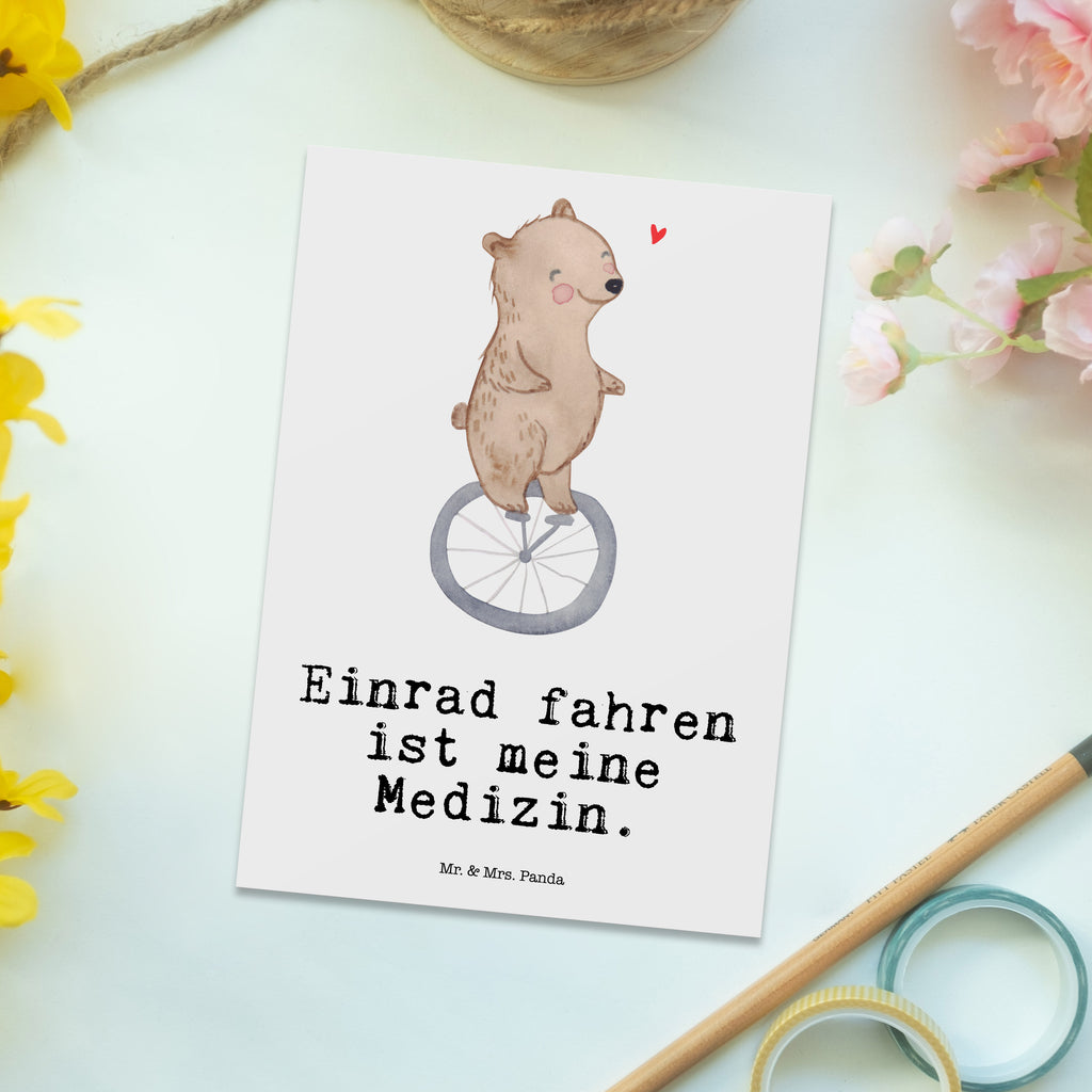 Postkarte Bär Einrad fahren Medizin Postkarte, Karte, Geschenkkarte, Grußkarte, Einladung, Ansichtskarte, Geburtstagskarte, Einladungskarte, Dankeskarte, Ansichtskarten, Einladung Geburtstag, Einladungskarten Geburtstag, Geschenk, Sport, Sportart, Hobby, Schenken, Danke, Dankeschön, Auszeichnung, Gewinn, Sportler, Einrad fahren