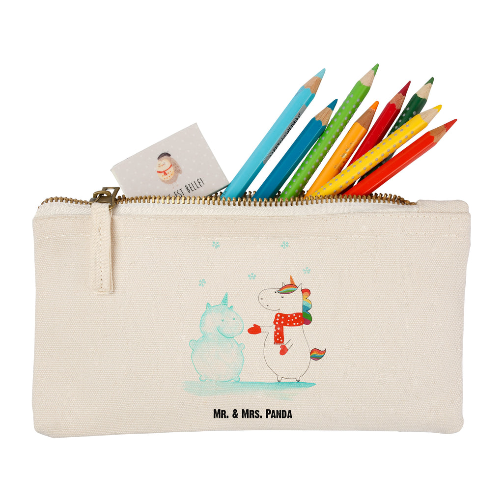 Schminktasche Einhorn Schneemann Schminktasche, Kosmetiktasche, Kosmetikbeutel, Stiftemäppchen, Etui, Federmappe, Makeup, XXL, Schminketui, Kosmetiketui, Schlamperetui, Einhorn, Einhörner, Einhorn Deko, Pegasus, Unicorn, Schneemann, Winter, Schnee, Kuchen, Weihnachten, kalt, Mütze, Handschuhe, X-Mas