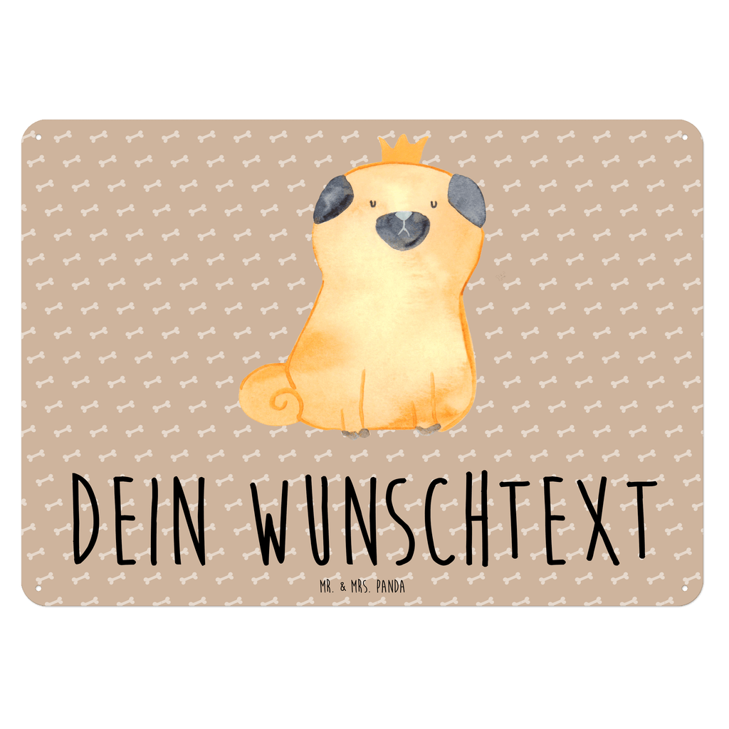 Personalisiertes Blechschild Mops Krone Blechschild, Metallschild, Geschenk Schild, Schild, Magnet-Metall-Schild, Deko Schild, Wandschild, Wand-Dekoration, Türschild, Hund, Hundemotiv, Haustier, Hunderasse, Tierliebhaber, Hundebesitzer, Sprüche, Mops, allergisch, kinderlos, Hausregel, Hundebesitzer. Spruch, lustig