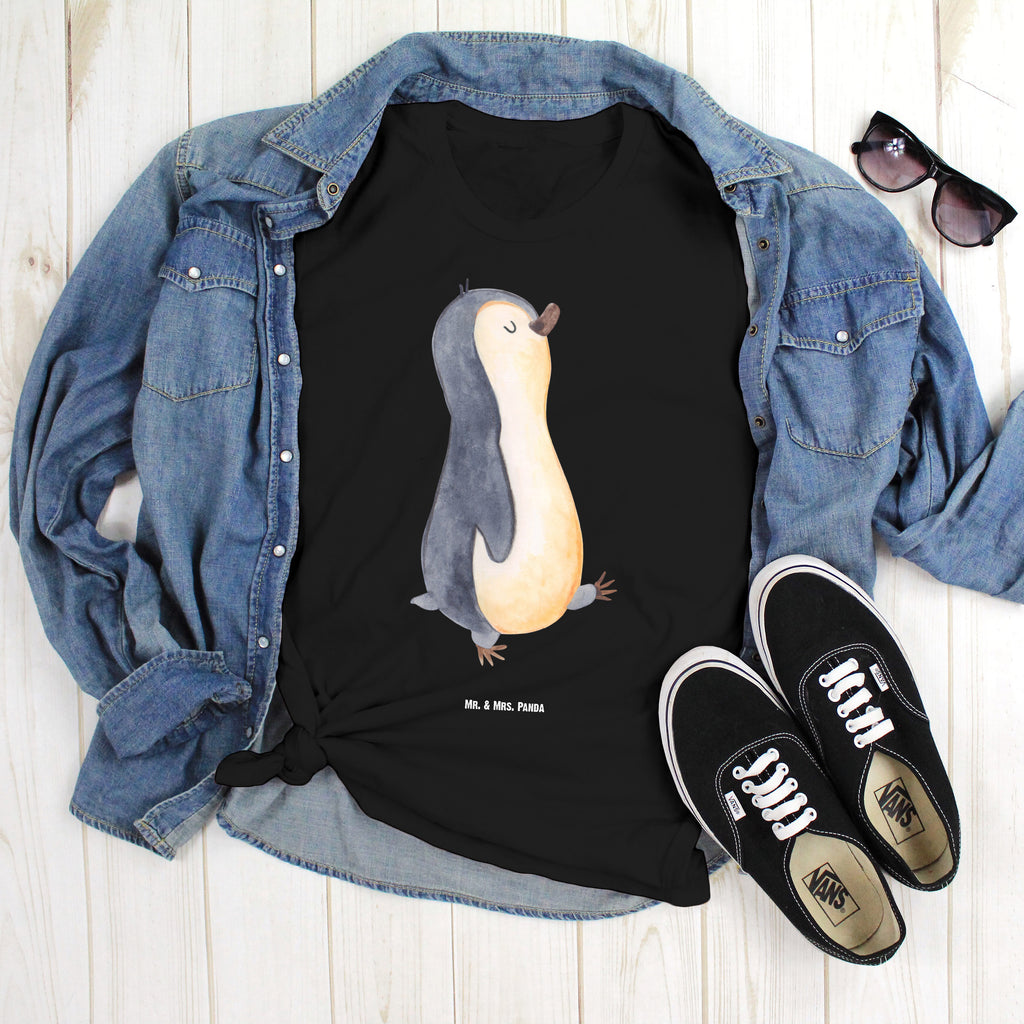 T-Shirt Standard Pinguin marschierend T-Shirt, Shirt, Tshirt, Lustiges T-Shirt, T-Shirt mit Spruch, Party, Junggesellenabschied, Jubiläum, Geburstag, Herrn, Damen, Männer, Frauen, Schlafshirt, Nachthemd, Sprüche, Pinguin, Pinguine, Frühaufsteher, Langschläfer, Bruder, Schwester, Familie