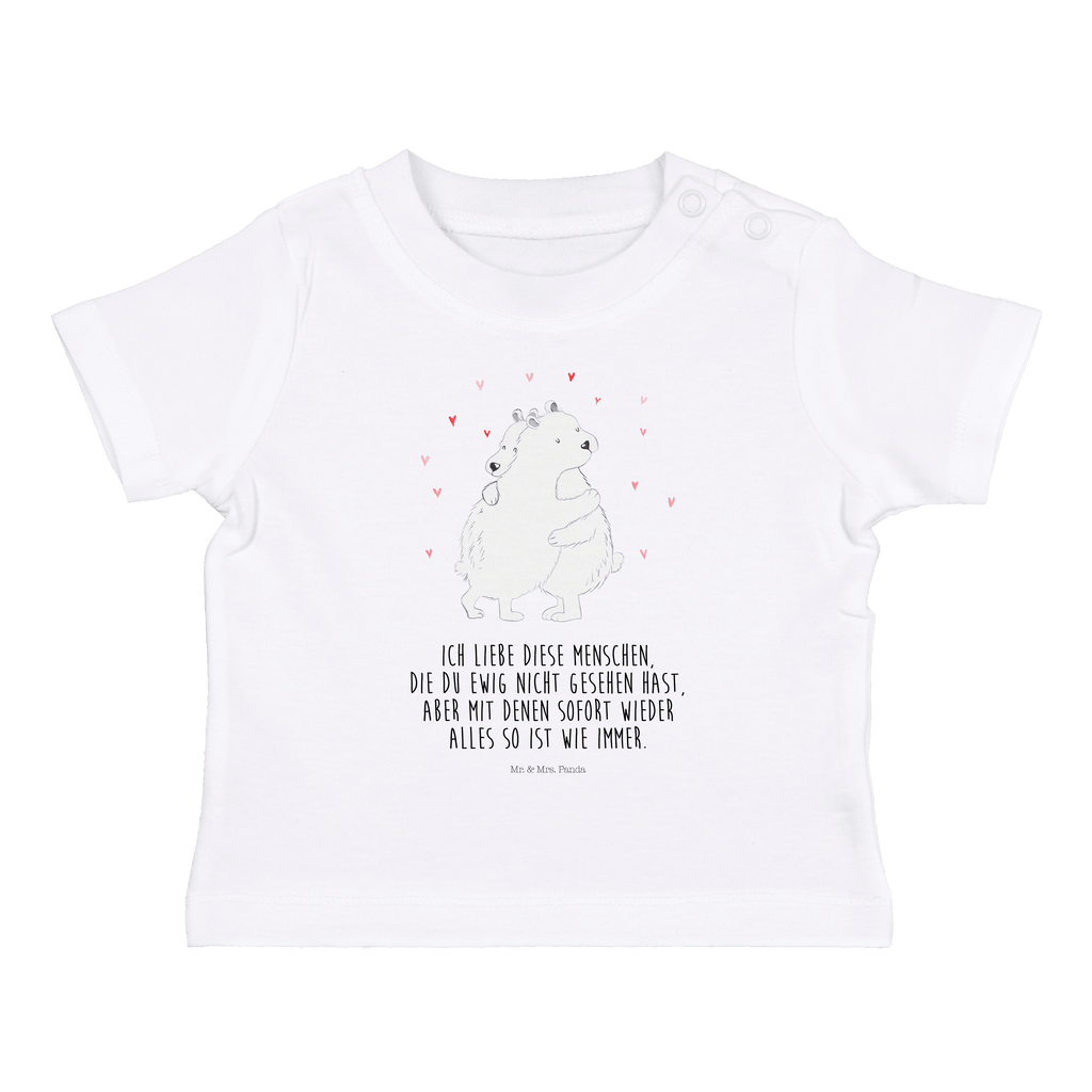 Organic Baby Shirt Eisbär Umarmen Baby T-Shirt, Jungen Baby T-Shirt, Mädchen Baby T-Shirt, Shirt, Tiermotive, Gute Laune, lustige Sprüche, Tiere