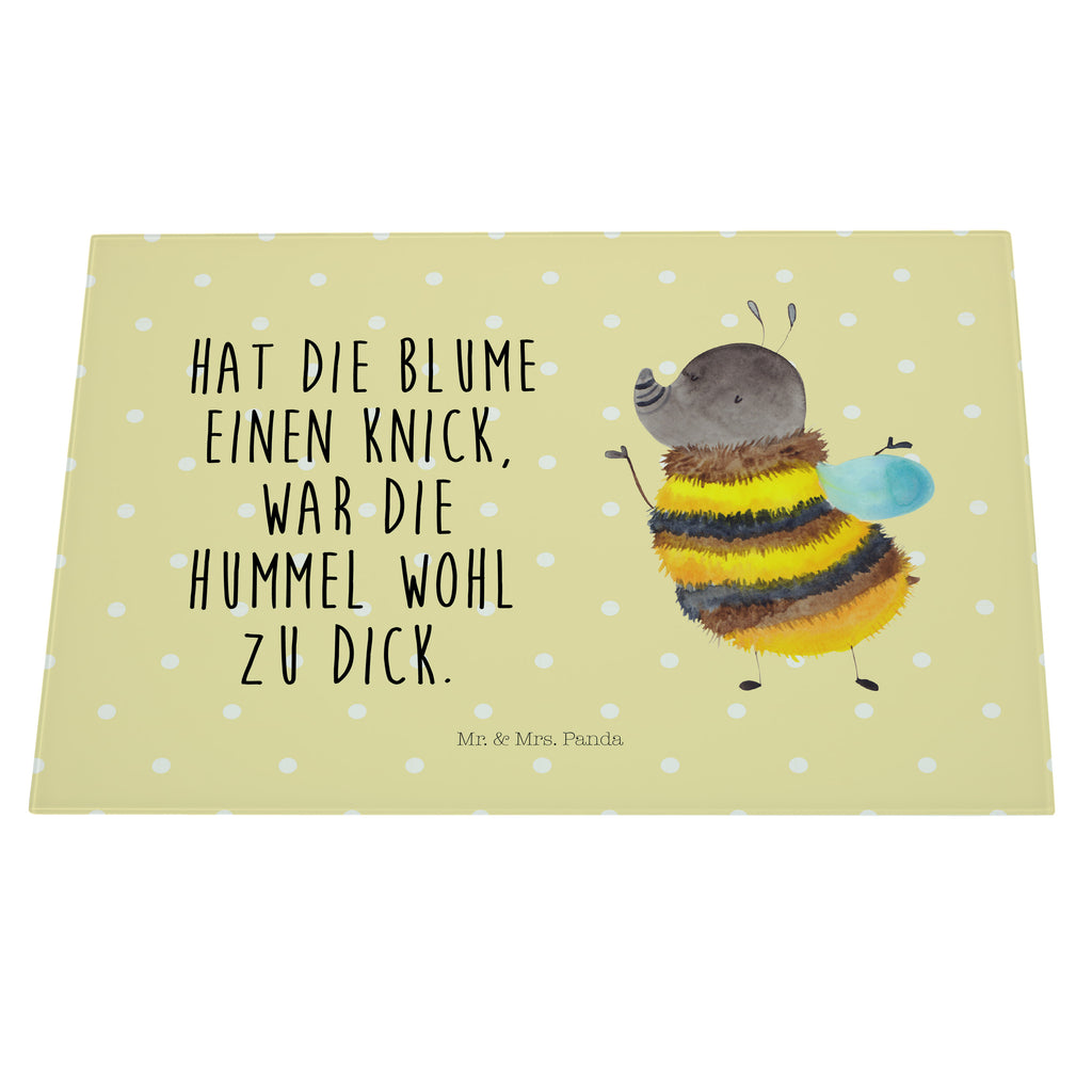 Glasschneidebrett Hummel flauschig Glasschneidebrett, Schneidebrett, Frühstücksbrett, Küche, Tiermotive, Gute Laune, lustige Sprüche, Tiere, Hummel, Flauschig, Biene, Blume, Natur