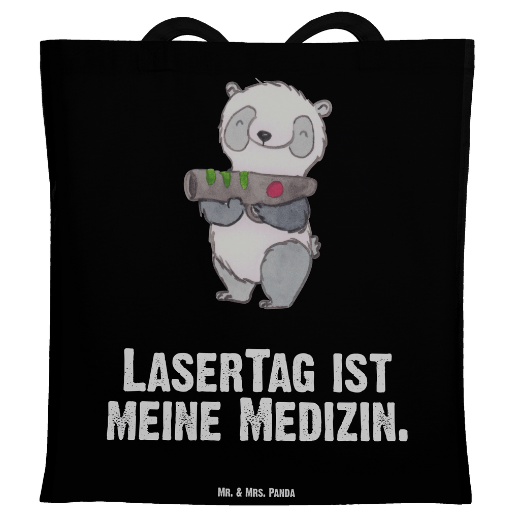 Tragetasche Panda LaserTag Medizin Beuteltasche, Beutel, Einkaufstasche, Jutebeutel, Stoffbeutel, Tasche, Shopper, Umhängetasche, Strandtasche, Schultertasche, Stofftasche, Tragetasche, Badetasche, Jutetasche, Einkaufstüte, Laptoptasche, Geschenk, Sport, Sportart, Hobby, Schenken, Danke, Dankeschön, Auszeichnung, Gewinn, Sportler, Lasertag, Lasergame Zentrum