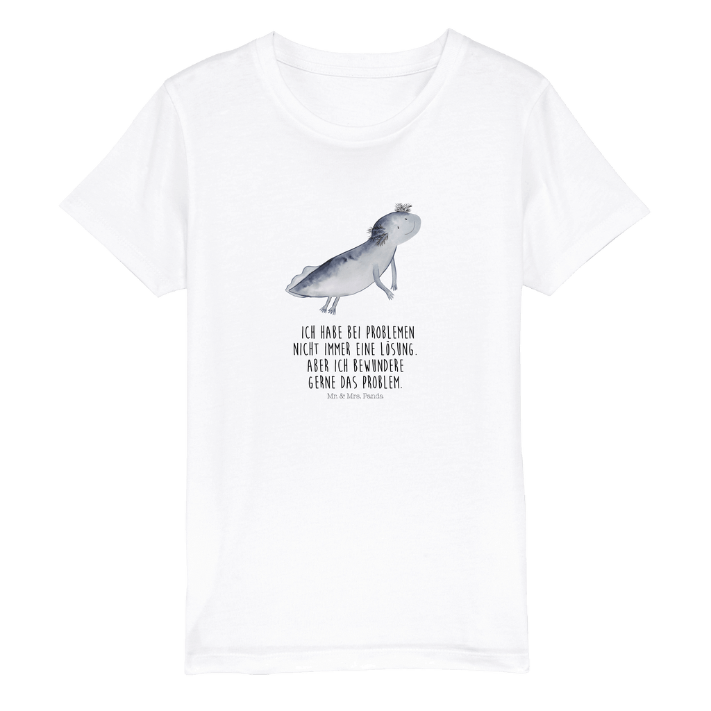 Organic Kinder T-Shirt Axolotl Schwimmen Kinder T-Shirt, Kinder T-Shirt Mädchen, Kinder T-Shirt Jungen, Axolotl, Molch, Axolot, Schwanzlurch, Lurch, Lurche, Problem, Probleme, Lösungen, Motivation