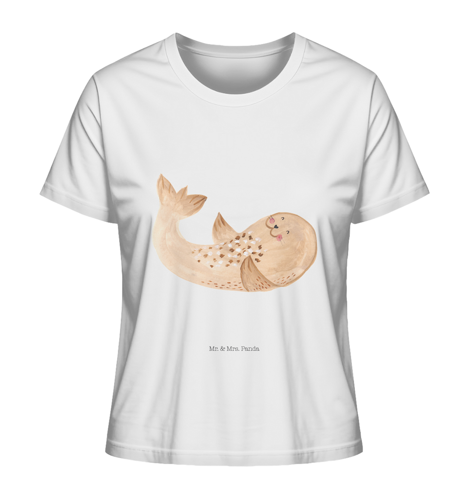 Shirt Damen Robbe Liegen T-Shirt, Shirt, Tshirt, Lustiges T-Shirt, T-Shirt mit Spruch, Party, Junggesellenabschied, Jubiläum, Geburstag, Herrn, Damen, Männer, Frauen, Schlafshirt, Nachthemd, Sprüche, Tiermotive, Gute Laune, lustige Sprüche, Tiere, Robbe, Robben, Seehund, Strand, Meerestier, Ostsee, Nordsee, Lachen, Freude