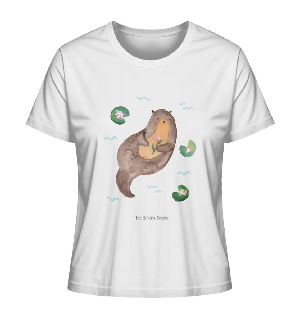 Shirt Damen Otter Seerose T-Shirt, Shirt, Tshirt, Lustiges T-Shirt, T-Shirt mit Spruch, Party, Junggesellenabschied, Jubiläum, Geburstag, Herrn, Damen, Männer, Frauen, Schlafshirt, Nachthemd, Sprüche, Otter, Fischotter, Seeotter, Otter Seeotter See Otter