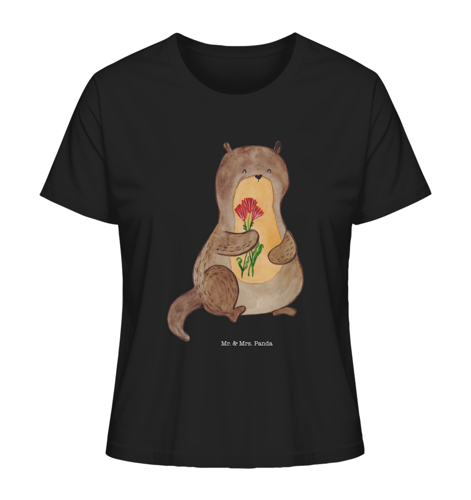 Shirt Damen Otter Blumenstrauß T-Shirt, Shirt, Tshirt, Lustiges T-Shirt, T-Shirt mit Spruch, Party, Junggesellenabschied, Jubiläum, Geburstag, Herrn, Damen, Männer, Frauen, Schlafshirt, Nachthemd, Sprüche, Otter, Fischotter, Seeotter, Otter Seeotter See Otter