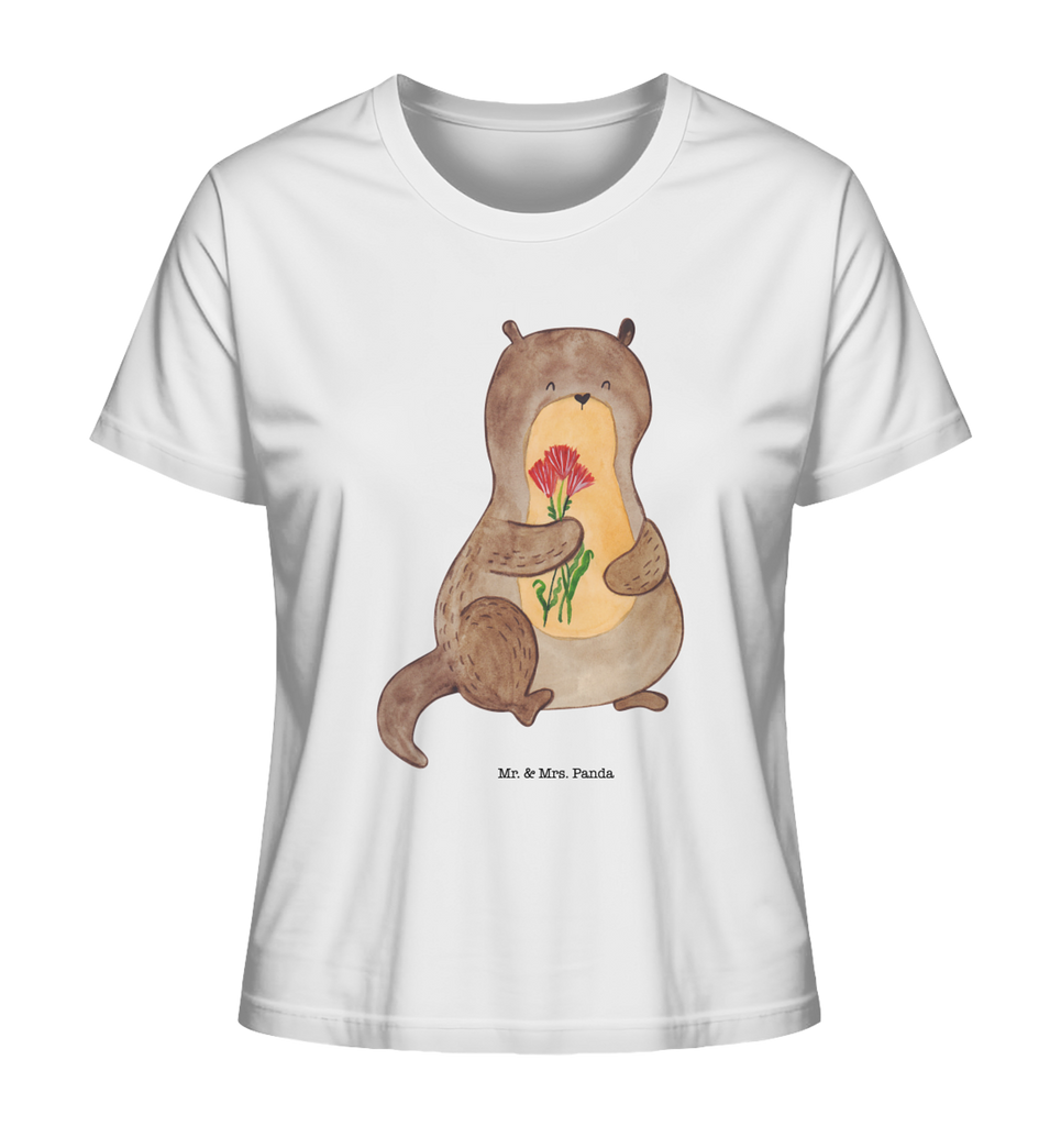 Shirt Damen Otter Blumenstrauß T-Shirt, Shirt, Tshirt, Lustiges T-Shirt, T-Shirt mit Spruch, Party, Junggesellenabschied, Jubiläum, Geburstag, Herrn, Damen, Männer, Frauen, Schlafshirt, Nachthemd, Sprüche, Otter, Fischotter, Seeotter, Otter Seeotter See Otter