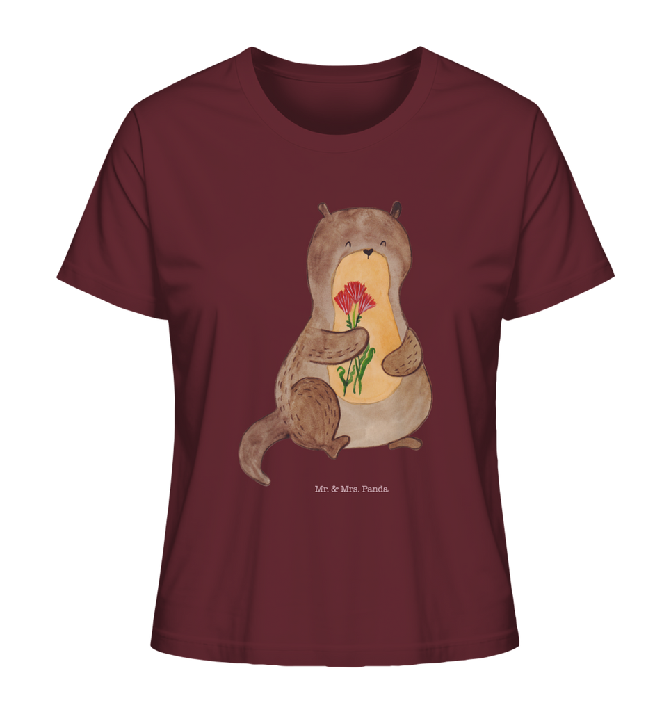 Shirt Damen Otter Blumenstrauß T-Shirt, Shirt, Tshirt, Lustiges T-Shirt, T-Shirt mit Spruch, Party, Junggesellenabschied, Jubiläum, Geburstag, Herrn, Damen, Männer, Frauen, Schlafshirt, Nachthemd, Sprüche, Otter, Fischotter, Seeotter, Otter Seeotter See Otter