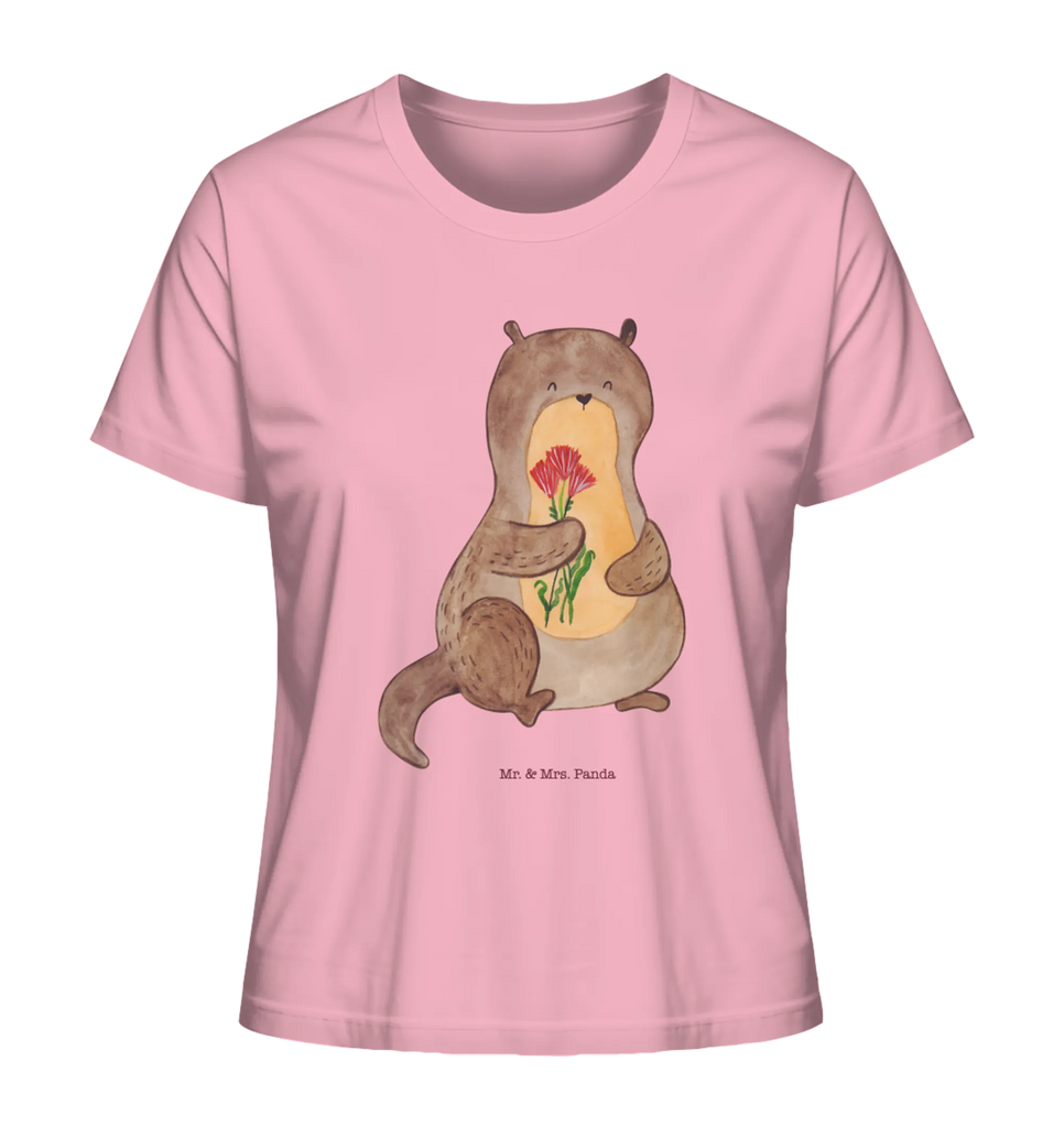 Shirt Damen Otter Blumenstrauß T-Shirt, Shirt, Tshirt, Lustiges T-Shirt, T-Shirt mit Spruch, Party, Junggesellenabschied, Jubiläum, Geburstag, Herrn, Damen, Männer, Frauen, Schlafshirt, Nachthemd, Sprüche, Otter, Fischotter, Seeotter, Otter Seeotter See Otter