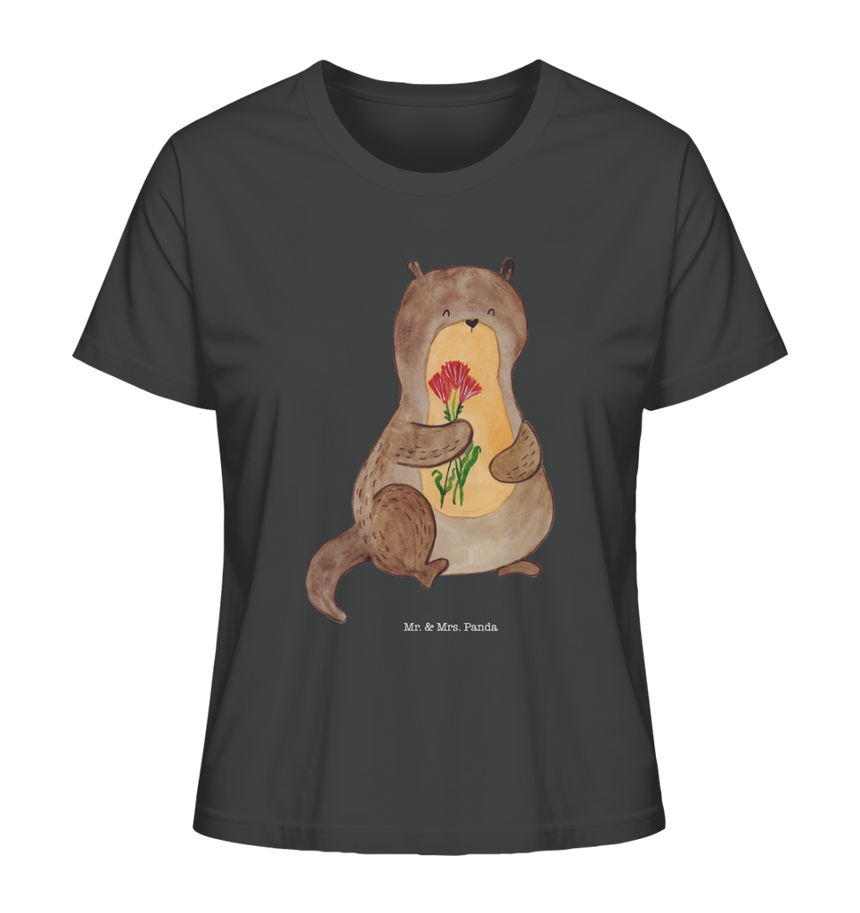 Shirt Damen Otter Blumenstrauß T-Shirt, Shirt, Tshirt, Lustiges T-Shirt, T-Shirt mit Spruch, Party, Junggesellenabschied, Jubiläum, Geburstag, Herrn, Damen, Männer, Frauen, Schlafshirt, Nachthemd, Sprüche, Otter, Fischotter, Seeotter, Otter Seeotter See Otter