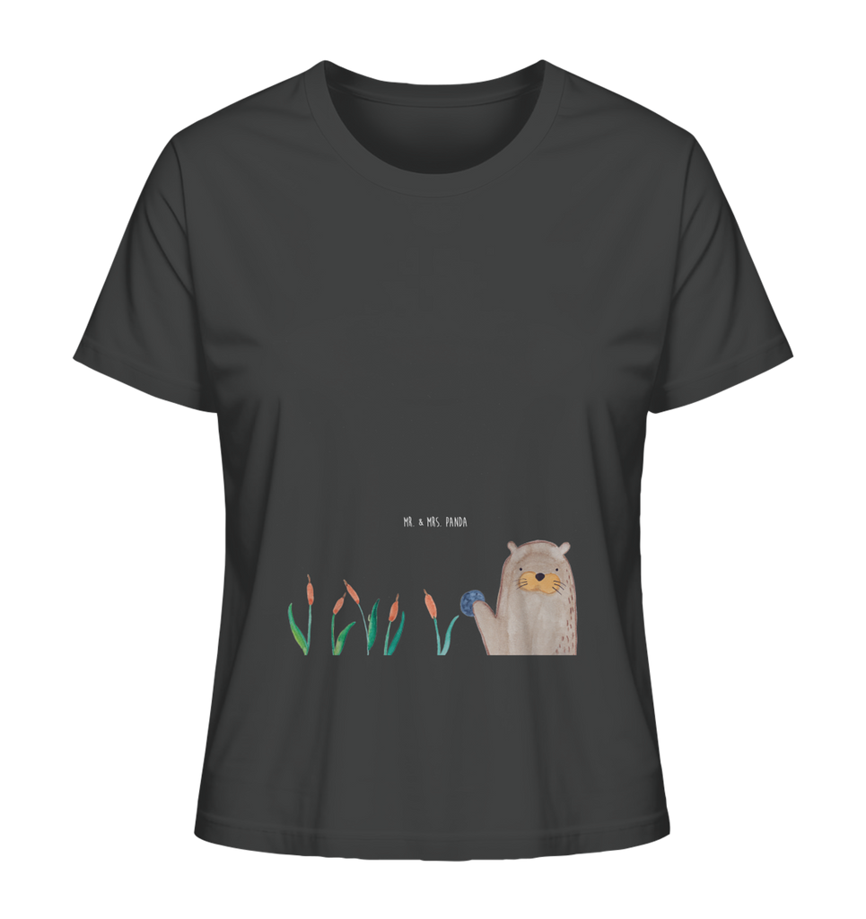 Shirt Damen Otter Stein T-Shirt, Shirt, Tshirt, Lustiges T-Shirt, T-Shirt mit Spruch, Party, Junggesellenabschied, Jubiläum, Geburstag, Herrn, Damen, Männer, Frauen, Schlafshirt, Nachthemd, Sprüche, Otter, Fischotter, Seeotter, Otter Seeotter See Otter