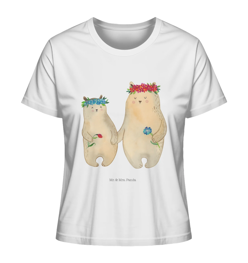 Shirt Damen Bären mit Blumenkranz T-Shirt, Shirt, Tshirt, Lustiges T-Shirt, T-Shirt mit Spruch, Party, Junggesellenabschied, Jubiläum, Geburstag, Herrn, Damen, Männer, Frauen, Schlafshirt, Nachthemd, Sprüche, Familie, Vatertag, Muttertag, Bruder, Schwester, Mama, Papa, Oma, Opa, Bär, Bären, Mutter, Mutti, Mami, Lieblingsmensch, Lieblingsmama, beste Mutter, weltbeste Mama, Geschenk Mama. Muttertag, Tochter, Kind, Kinder, Töchter, Family, Vorbild