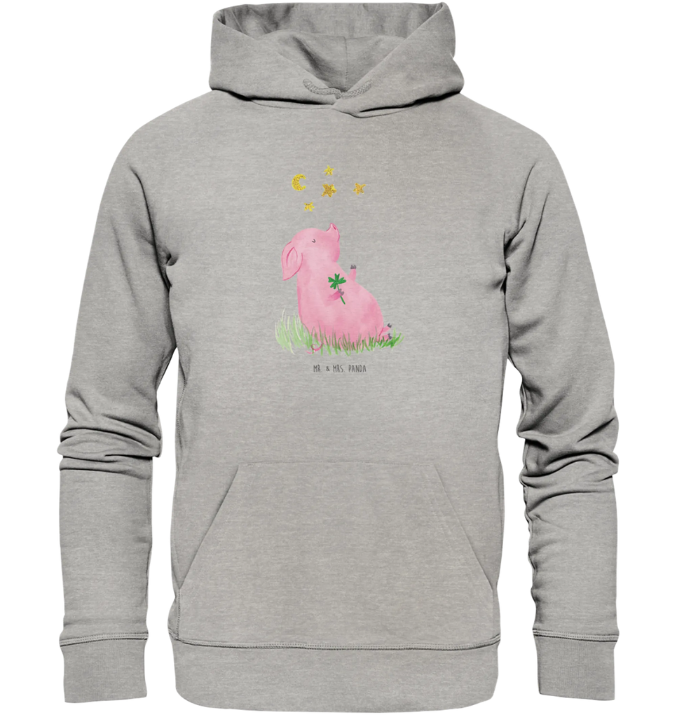 Organic Hoodie Schwein Glück Hoodie, Öko-Hoodie, Kapuzenpullover, Unisex, Männer Hoodie, Frauen Hoodie, Männer Kapuzenpullover, Frauen Kapuzenpullover, Oberteil, Tiermotive, Gute Laune, lustige Sprüche, Tiere, Glücksschwein. Glück, Schwein, Schweinchen, Sterne, Sernchen, Ziele, Träume, Motivation, Glücksbringer