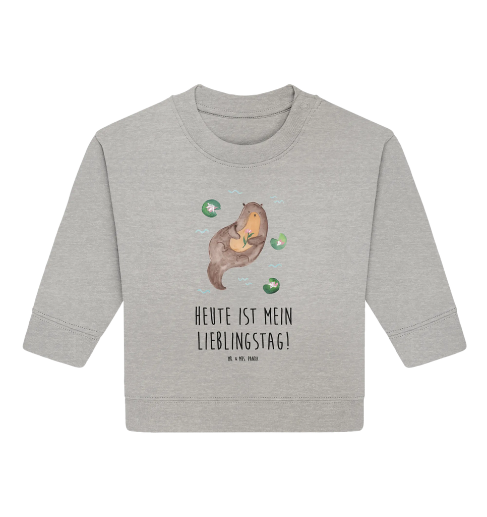 Organic Baby Pullover Otter Seerose Baby Bullover, Baby Sweatshirt, Otter, Fischotter, Seeotter, Otter Seeotter See Otter