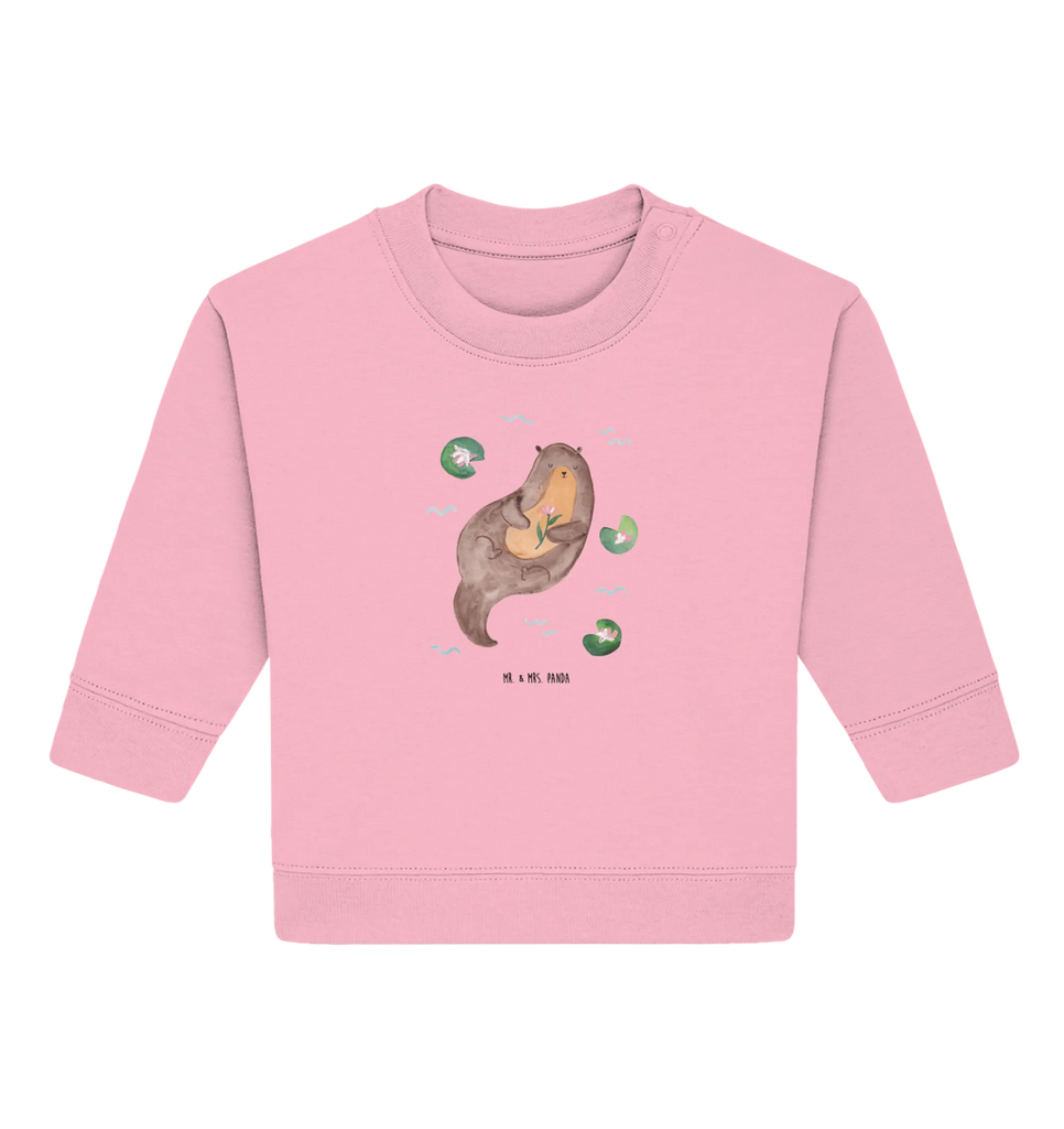 Organic Baby Pullover Otter Seerose Baby Bullover, Baby Sweatshirt, Otter, Fischotter, Seeotter, Otter Seeotter See Otter