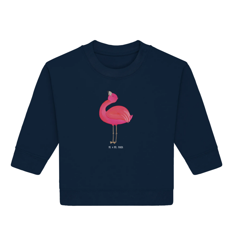 Organic Baby Pullover Flamingo Stolz Baby Bullover, Baby Sweatshirt, Flamingo, stolz, Freude, Selbstliebe, Selbstakzeptanz, Freundin, beste Freundin, Tochter, Mama, Schwester