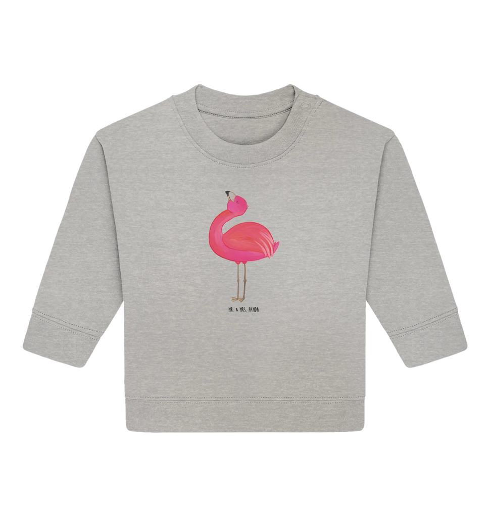 Organic Baby Pullover Flamingo Stolz Baby Bullover, Baby Sweatshirt, Flamingo, stolz, Freude, Selbstliebe, Selbstakzeptanz, Freundin, beste Freundin, Tochter, Mama, Schwester