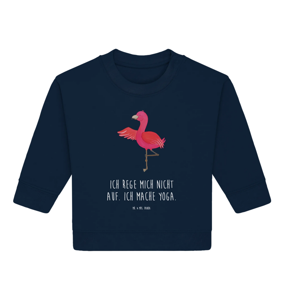 Organic Baby Pullover Flamingo Yoga Baby Bullover, Baby Sweatshirt, Flamingo, Vogel, Yoga, Namaste, Achtsamkeit, Yoga-Übung, Entspannung, Ärger, Aufregen, Tiefenentspannung